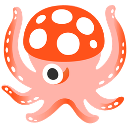 octopus and mushroom