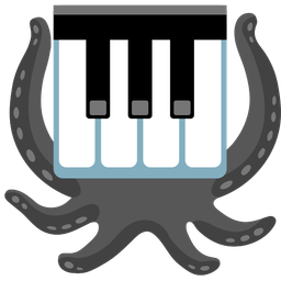 octopus and musical keyboard