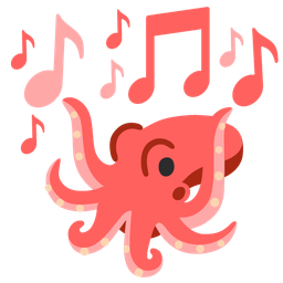octopus and musical notes