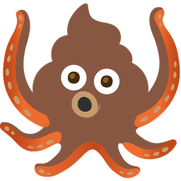 octopus and pile of poo
