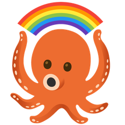 octopus and rainbow