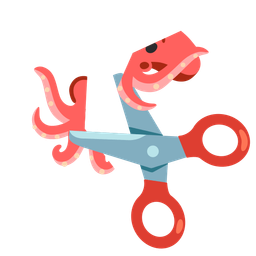 octopus and scissors