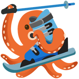 octopus and skis