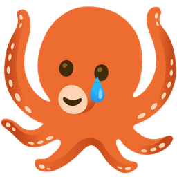 Octopus and Smiling face with tear