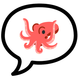 octopus and speech balloon