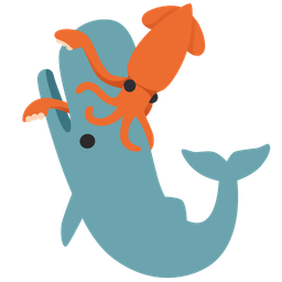 octopus and spouting whale