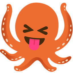 Octopus and Squinting face with tongue