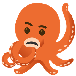 octopus and thinking face
