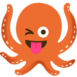 Octopus and Winking face with tongue