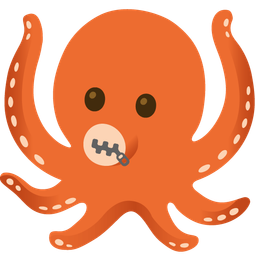octopus and zipper-mouth face