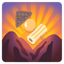 Oden and Sunrise over mountains