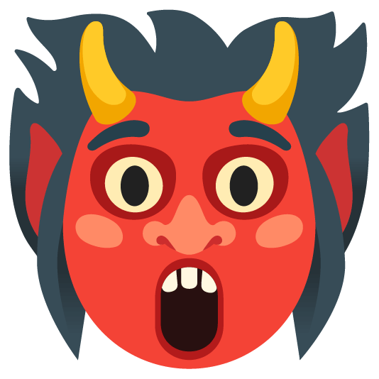 ogre and astonished face