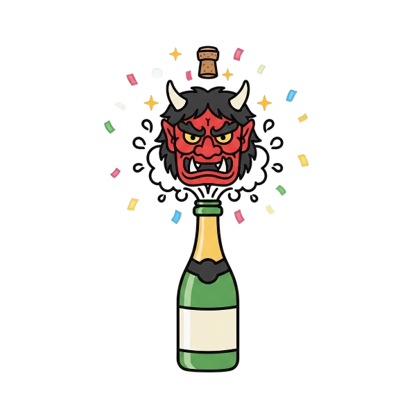 Ogre and Bottle with popping cork
