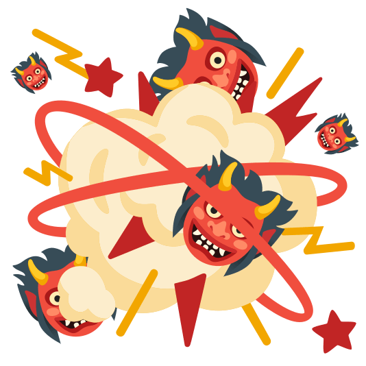 ogre and boxing glove