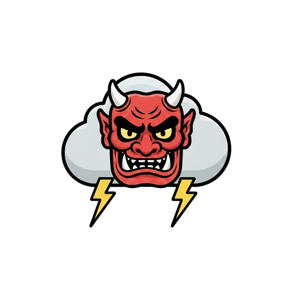 Ogre and Cloud with lightning