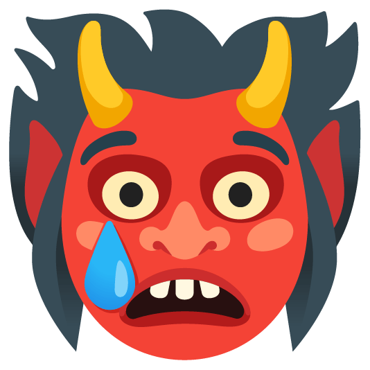 ogre and crying face