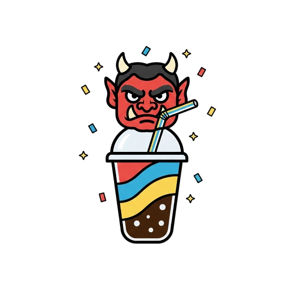 Ogre and Cup with straw