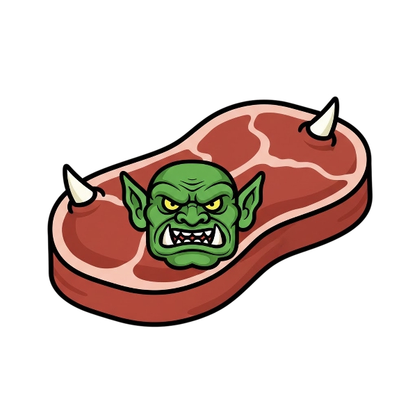 Ogre and Cut of meat