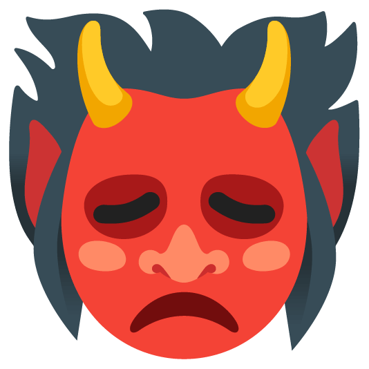 ogre and disappointed face