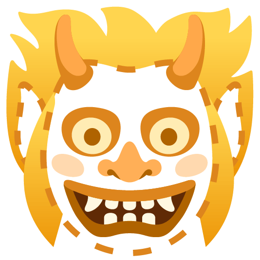 ogre and dotted line face