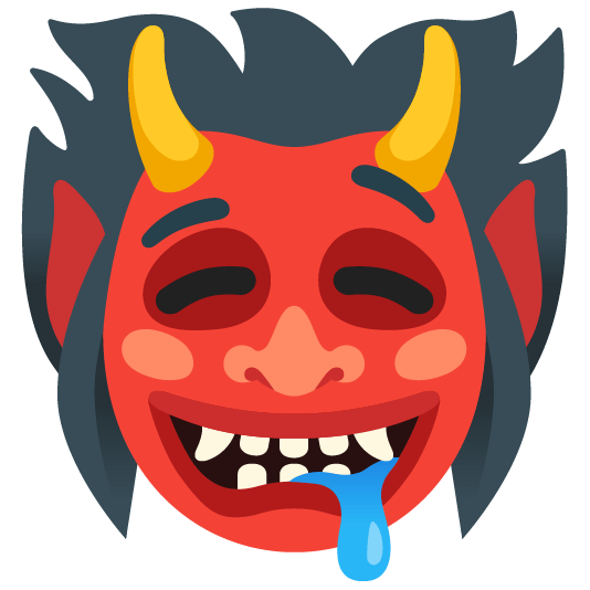 ogre and drooling face