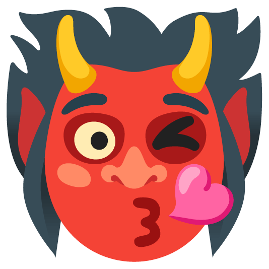 Ogre and Face blowing a kiss