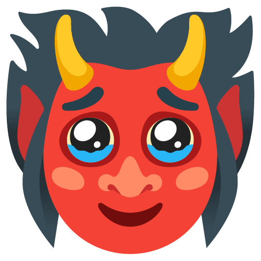 ogre and face holding back tears