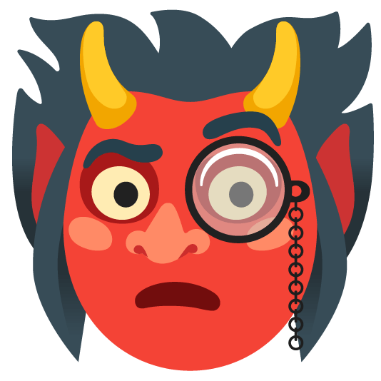 ogre and face with monocle