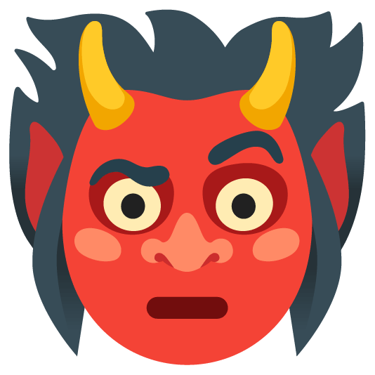 ogre and face with raised eyebrow