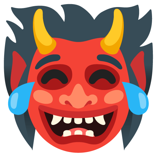 Ogre and Face with tears of joy