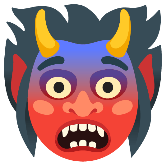 ogre and fearful face