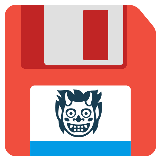 ogre and floppy disk