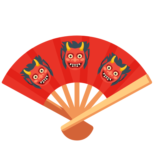 ogre and folding hand fan