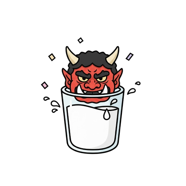 Ogre and Glass of milk