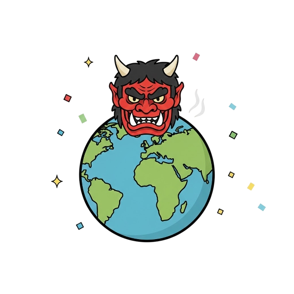 Ogre and Globe showing Europe-Africa