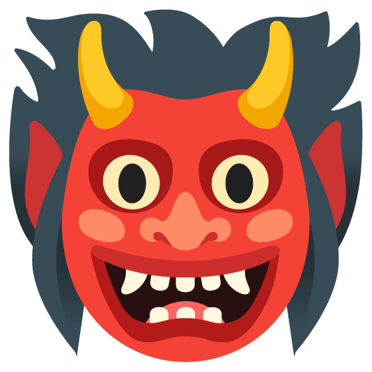 Ogre and Grinning face with big eyes