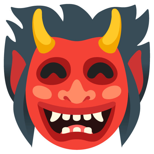 Ogre and Grinning face with smiling eyes