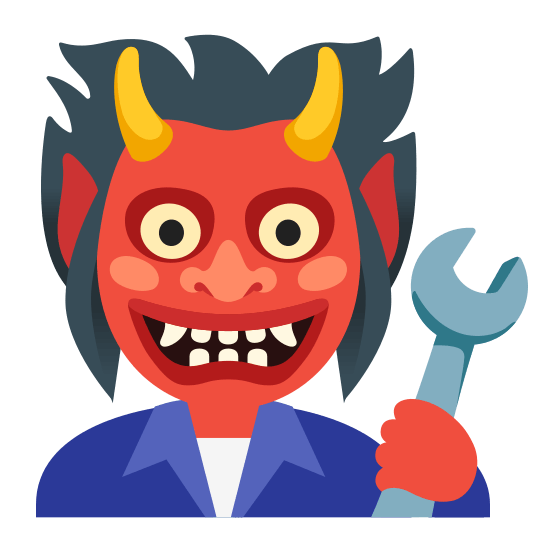 ogre and hammer and wrench