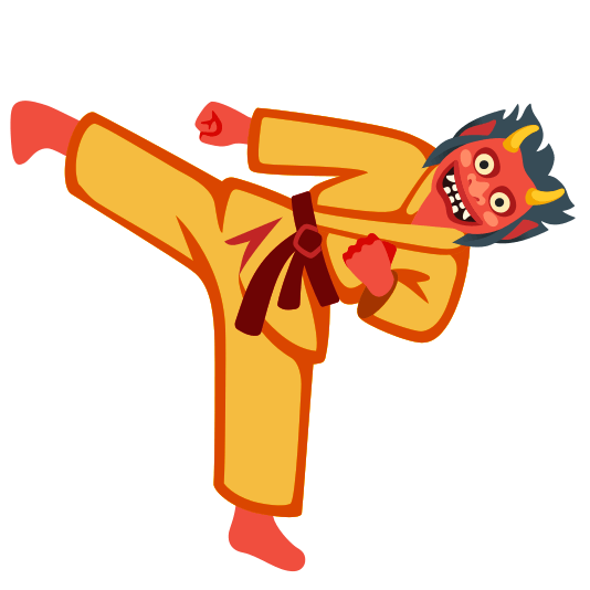 ogre and martial arts uniform