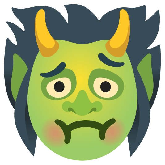 ogre and nauseated face