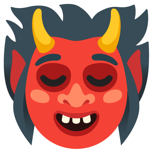 ogre and relieved face