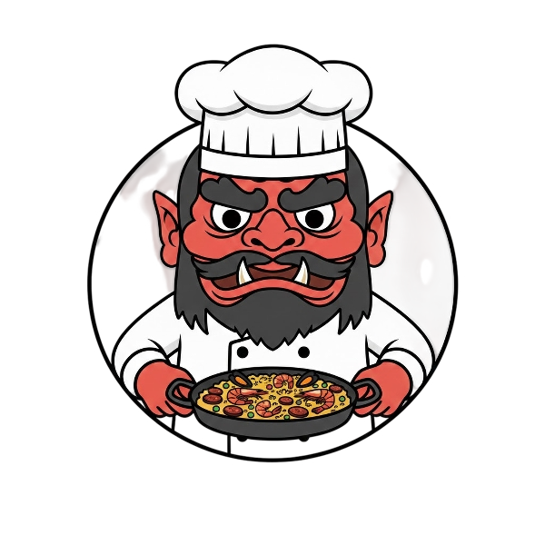 Ogre and Shallow pan of food