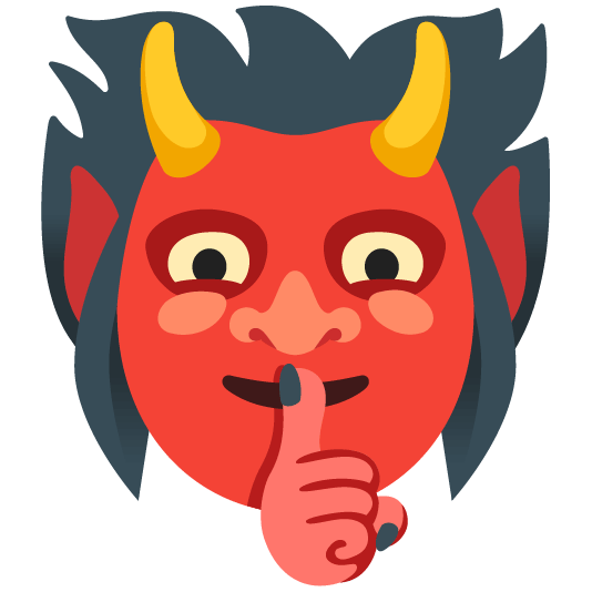 ogre and shushing face