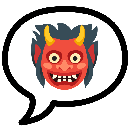 ogre and speech balloon