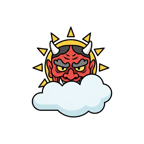 Ogre and Sun behind cloud