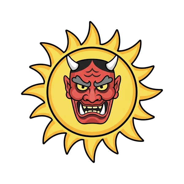 Ogre and Sun with face