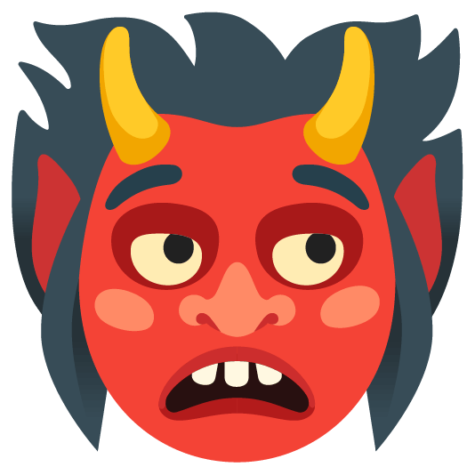 ogre and unamused face