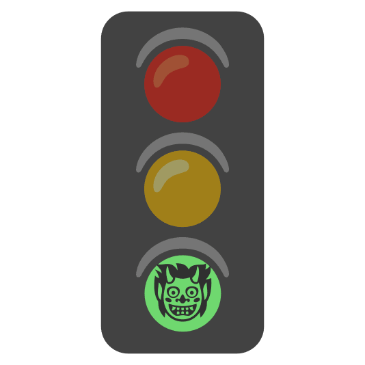 ogre and vertical traffic light