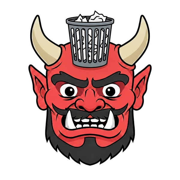 Ogre and Wastebasket