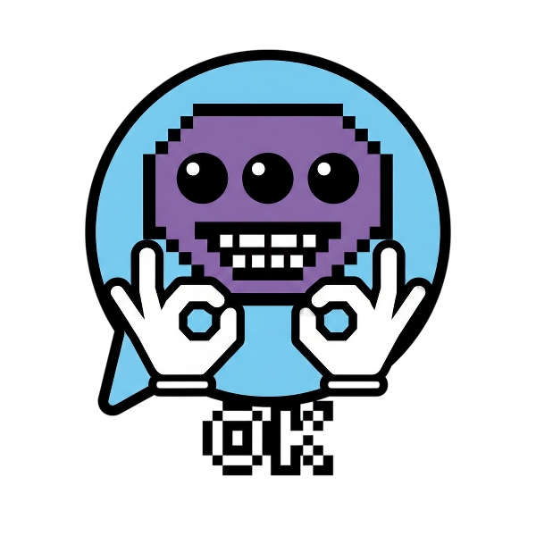 OK button and Alien monster